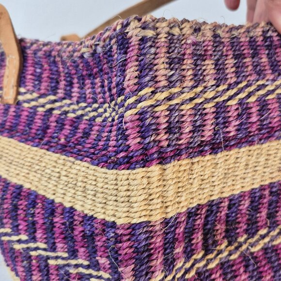 Vintage Handwoven Sisal Tote Market Bag from Kenya - Picture 13 of 16
